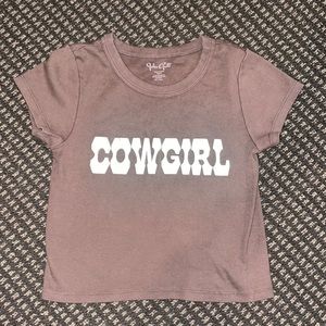 Cropped Cowgirl Brandy Melville Top